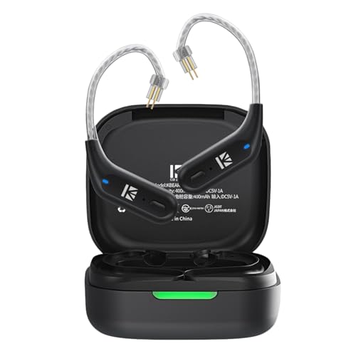 Image of KBEAR BT15 PRO IEM Bluetooth Adapter, Bluetooth 5.4 Module, Waterproof Ear Hook Extra Long Battery Life Wireless Cable, 0.78MM 2-Pin Cable for KZ ZST /ZSTX /EDX /ES4 /AS10 IEM