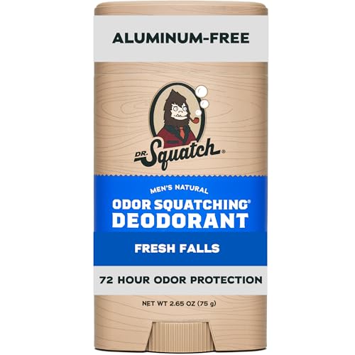Dr. Squatch Natural Men’s Deodorant – Aluminum Free Natural Deodorant Men with Charcoal &...