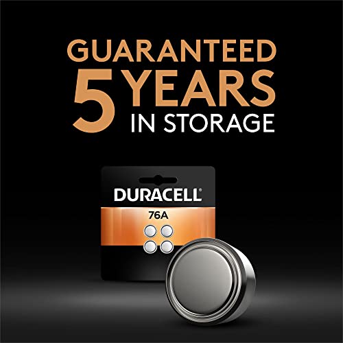 Duracell 76A 1.5V Alkaline Battery, 4 Count Pack, 76A 1.5 Volt Alkaline Battery, Long-Lasting For Medical Devices, Watches, Key Fobs, And More #TOP3