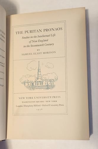 The Puritan Pronaos: Studies in the Intellectua... B001KAPQ3K Book Cover