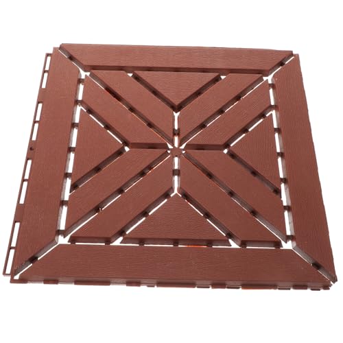 Veemoon Interlocking Plastic Deck Tiles for Outdoor Flooring Durable Balcony Interlocking Floor Slabs Easy to Install Weatherproof Patio Decking Lightweight Practical for Your Outdoor