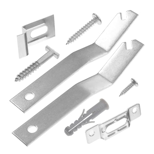 Image of POPETPOP 4sets Security Locking Picture Hanger -Theft Hooks for Art Galleries and Museums Easy Installation for Hotels and Home Decor of Heavy Duty Hangers
