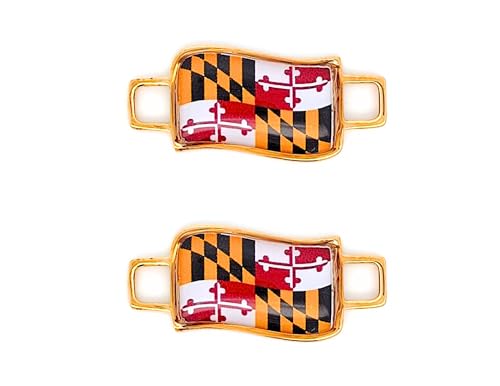 50 States In United StateFlag Shoe Lace Keeper Union Worker Charm Work Boots (Maryland)