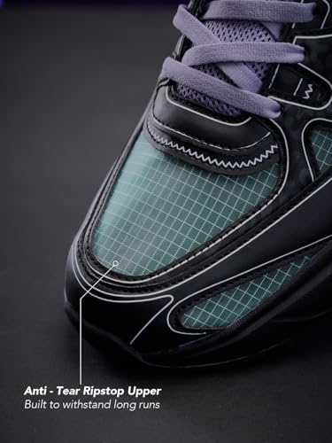 Image of The Souled Store MACH Men and Boys Lace Up Running Technical Trainer Ripstop Base Cushioned Insole Rubber Outsole Tie Up Closure Lightweight Sporty Casual Sneakers