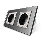 design steckdosenleiste Nie-Verbleicht:Steckdose Abdeckung Blende ist aus gehärteten Kristallglas,wird nie verbleicht werden.Es bleibt im Lauf der Zeit immer neu.