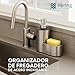 Imagen de Organizador de Fregadero de Cocina de Acero Inoxidable con dispensador de jabón Integrado
