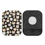 Uorisanigo Ostomy Pouch Cover Washable Stretchy Bag Cover Cat and Paw Lightweight Protective Bags with Round Opening Reusable Pouch Liner Colostomy Bags Covers Breathable