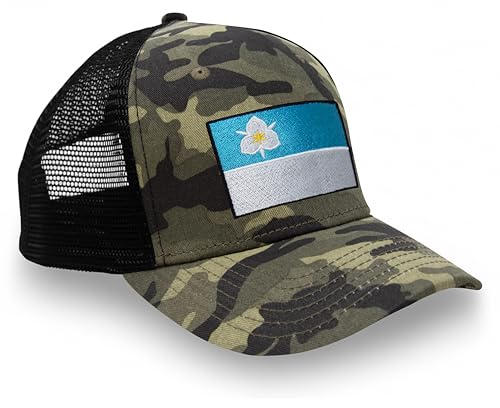 Image of International Tie City Hat for Men and Women, Adjustable Snapback Trucker Baseball Cap with Embroidered Patch