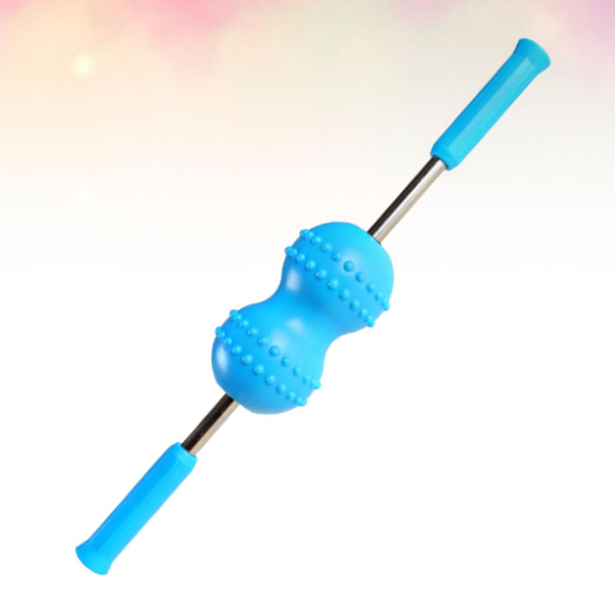Masajeador de Cuello Doble Bola Rodante Azul para Hombres y Mujeres | Plástico, Relajación Profunda y Reducción de Estrés, Portátil, Uso en Brazo y Cuello, Diseño Multifuncional
