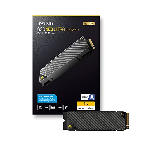 Image of Ant Esports 690 Neo Ultra M.2 NVMe 1TB Internal Solid State Drive /SSD with NVMe PCIe Gen4x4, Compliant with PCI Express 4.0, speeds of Upto Read /Write - 7400 /5500 MB /s Compatible with PC and Laptop