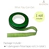 BEADNOVA Floral Tape 1/2inch Flower Tape Dark Green Floral Tape for Bouquets Floral Arranging Stem Wrap Craft (Dark Green, 30yards) #2