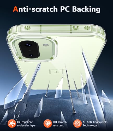 Image of FNTCASE for Oneplus 15R Case Clear: One Plus 15R Phone Cases with Screen Protector Slim Anti Yellowing Military Grade Drop Protection Rugged Shockproof Protective Transparent Cell Cover (Clear)