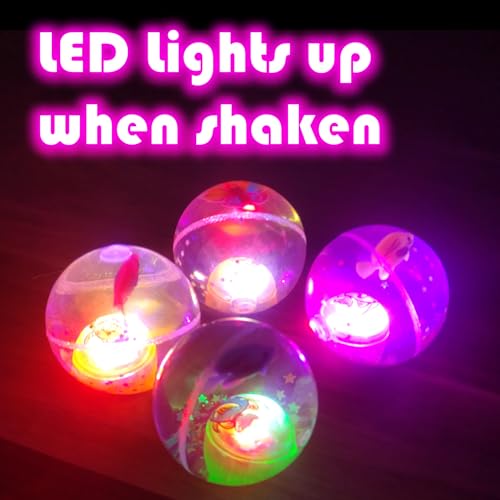 Image of VGRASSP LED Light Up Bouncy Ball Toy for Kids and Toddlers - 2.5 Inch Diameter Blinking Colorful Light When Bounced on Solid Surface - Return Gift - Color and Design As Per Stock (Pack of 1)