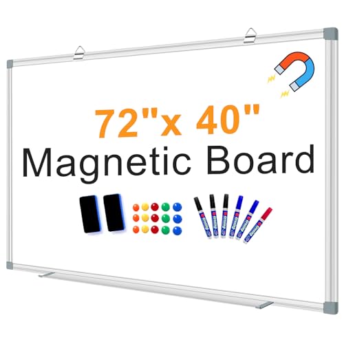 H-Qprobd Large White Board Dry Erase Board for Wall 72"X40" Magne...