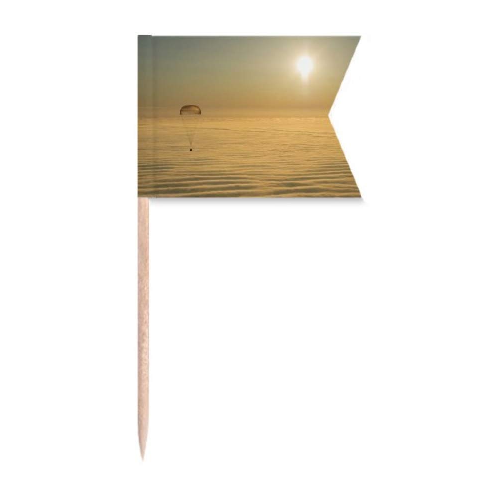 Marquage de cure-dents ballon soleil doré pour gâteau et nourriture de fête