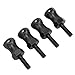Hex Wheel Hub Extension Adapter, 4Pcs 15mm 1/10 Steel Widen RC Car Spare Parts for LOSI Baja Rey Black