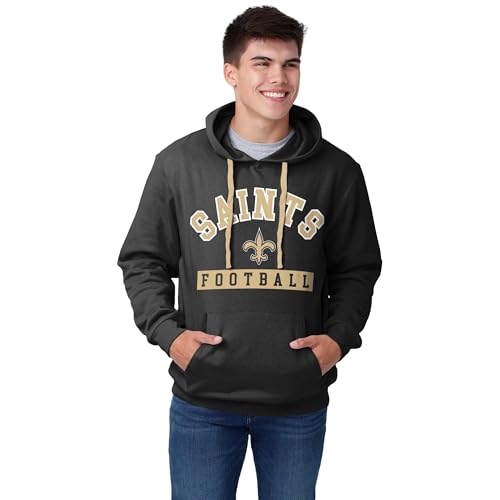 FOCO New Orleans Saints NFL Mens Solid Wordmark Hoodie - XL