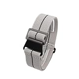 Cinturino Elastico In Nylon A Righe, Stile Anni '60, Adatto For Seiko Water Ghost, For For Orologio For Tudor(Grey Black-Black)