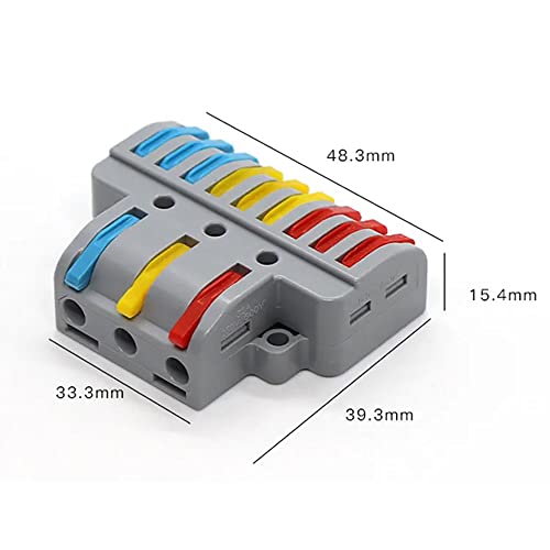 Image of Wire Nut Connectors Conductor - Push in Terminal Wire Connector - Compact Quick Wiring - Electrical Connector (4pcs, 3 to 9 Inline, Multi)
