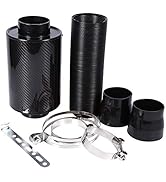 Luftfilter Auto, Auto Kohlefaser Kaltluftfilter Einspeisung, Ansaug-Ansaugrohr Schlauch Kit,3"