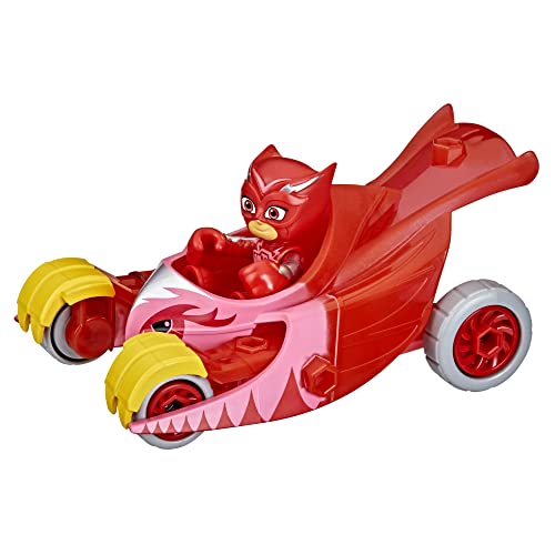 PJ Masks Animal Power F5338 Jouet préscolaire en Forme de Chouette avec Figurine pour Enfants à partir de 3 Ans Multicolore