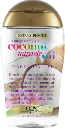 OGX Coconut Miracle Oil Extra Strength Aceite para Pelo Reparador, 100 ml