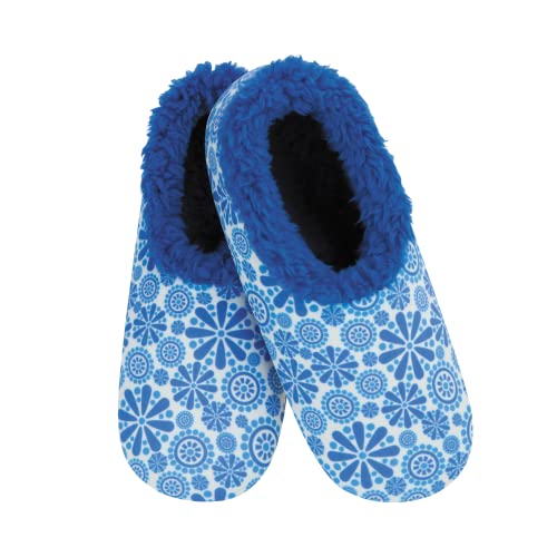 Image of Snoozies Warm Sherpa-Lined Women's Indoor Slippers | Faux Fur Non-Slip Sole | Ultra-Cozy Pull-On House Shoes | Soft Fleece Lining | All-Season Comfort