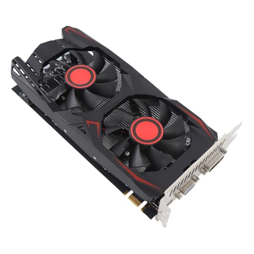 Denash Graphics Card 6GB GDDR5 192BIT PCIE 2.0 Gaming Video Card with Dual Fan Cooling for 10 11 7 8
