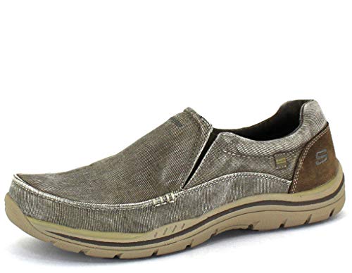 Skechers Men's Expected Avillo Moccasin, Khaki, 11 D US