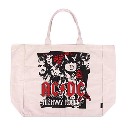 CERDÁ LIFE'S LITTLE MOMENTS 2100003323, Bolsos de Tela con Licencia Oficial ACDC para Mujer, Beige