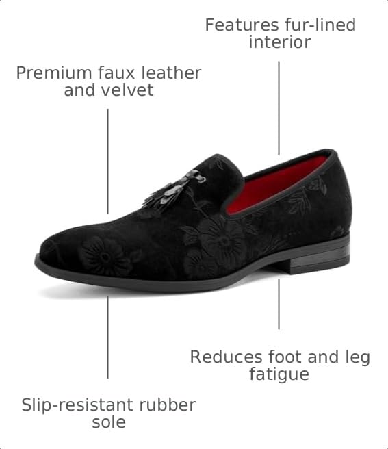 Image of JITAI Men's Fashion Loafers Wedding Shoes Loafers for Men Party Shoes