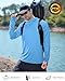 Long Sleeve Sun Shirts for Men - UPF 50+ UV Protection Hoodie Shirt for Fishing Swim Rash Guard Beach Running Workout