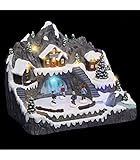 Village de Noël étang gelé animé musical 13 LED + transfo