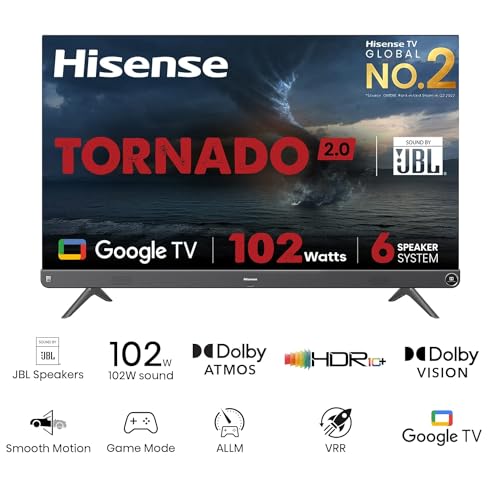 Image of Hisense 126 cm (50 inches) Tornado 2.0 Series 4K Ultra HD Smart LED Google TV 50A7H (Metal Gray)
