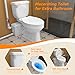 800W Pro Macerating Toilet System, Basement Upflush 2-Piece Toilet with Pump, Copper Motor for Kitchen/Sink/Shower/Washer, 17.7inch Elongated Bowl, 36ft Head Lift, Extension Pipe Included