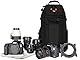 Rollei Fotoliner Ocean L: Großer Kamerarucksack aus 36 recycleten PET-Flaschen, inkl. Regenschutz, Handgepäck-geeignet,petrol, Farbe:schwarz