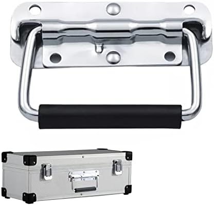 10 Pièces Poignées Pliantes à Ressort, Poignées En Acier Inoxydable Poignee Pliante Metal Pour Boite A Outils Ou Boite De Rangement 87227331