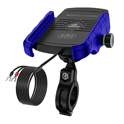 Support téléphone moto étanche charge rapide USB C et induction 15W
