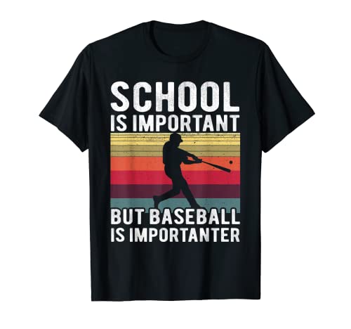 La scuola è importante ma il baseball è importante per bambini vintage Maglietta