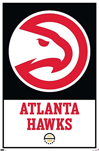 Trends International NBA Atlanta Hawks - Logo 21 Wall Poster, 22.375" x 34", Unframed Version