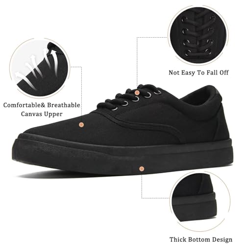 Low-Top Thick Sole Men's Fashion Sneakers Casual Canvas Sneakers for Men Lace up Tennis Shoes Comfortable Breathable Insole Slip on Sneakers Men Low Slip on Shoes - Multiple Colors - Big Size3