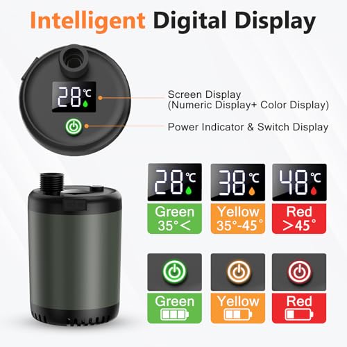 Catlyn-Portable-Camping-Outdoor-Shower-Kit-with-20L-Collapsible-Bucket-10000mAH-Rechargeable-Electric-Intelligent-Digital-Display-Shower-Pump-for-Outside-Hiking-Dog-Bath-Beach-Traveling-Grey