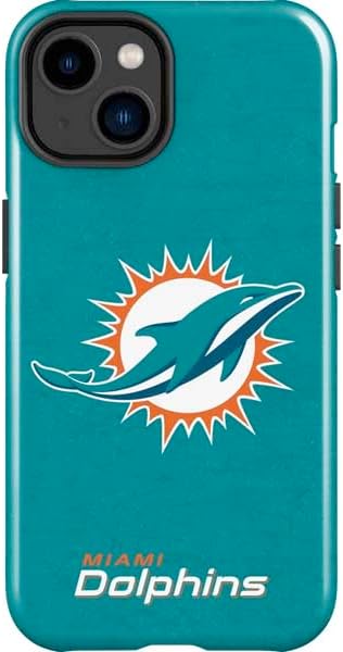 Skinit Impact Phone Case Compatible with iPhone 15 - Officially Licensed NFL Miami Dolphins Large Logo Design