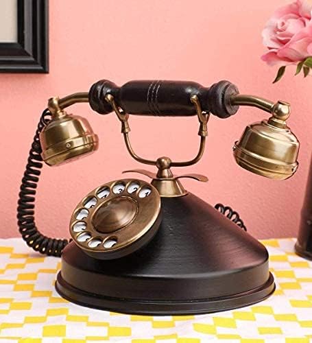 Decor antiqueTelephone Made by Brass Antique Look Telephone Model. Made Showpiece (Non Working) Desk Decor Item. Designer Product from Brass-image-3