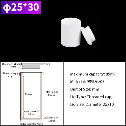 Crisoles de alúmina con tapa roscada de 1.75ml para ensayos de laboratorio 3