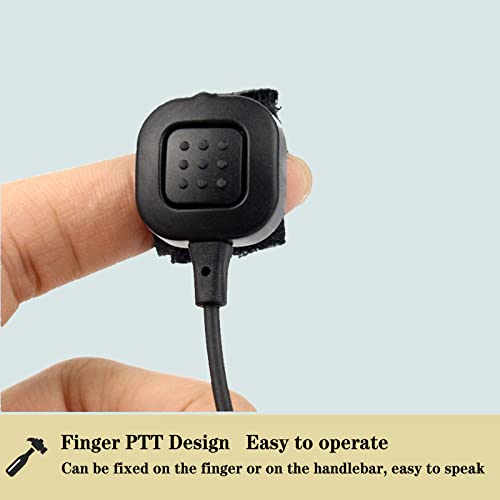 Retevis Adjustable Throat Mic Walkie Talkie Earpiece With Mic, Earpiece With Finger Ptt, Compatible Rt22 Rt21 H-777 Rt68 Rt22S Rt19 Walkie Talkie, Covert Tube 2 Way Radio Headset(1 Pack) #TOP3