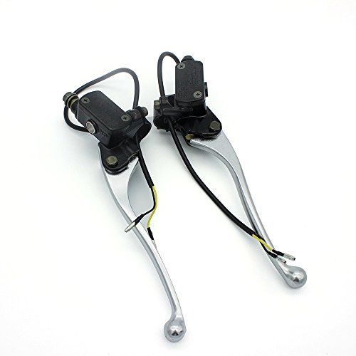 Manetas de moto universales regulables con doble cilindro maestro de freno hidráulico de 50cc a 400cc