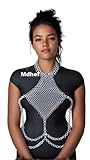 Handmade Anodized Chainmail Crop Top – Metal Mesh Halter Bralette for Women’s Cosplay, Festival, LARP, Costume & Fantasy Wear