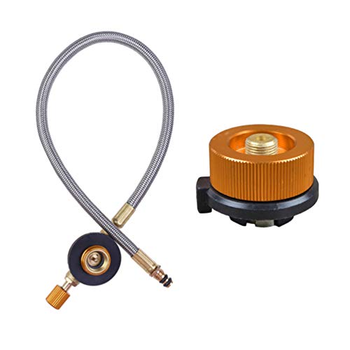 Aufblasbares Gastank-Ventil aus Metalldraht, Schlauch mit Adapter für Outdoor-Campingkocher Tischgrill