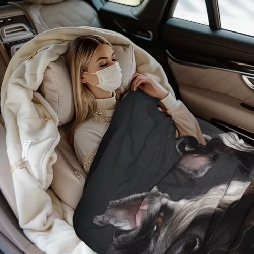 Couverture flanelle lavable plaid schnauzer anti-frissons doux - 8